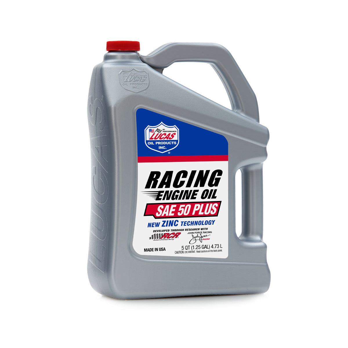 Lucas PLUS Racing High Zinc 50W Motor Oil - Conventional - 5 Quart Bottle