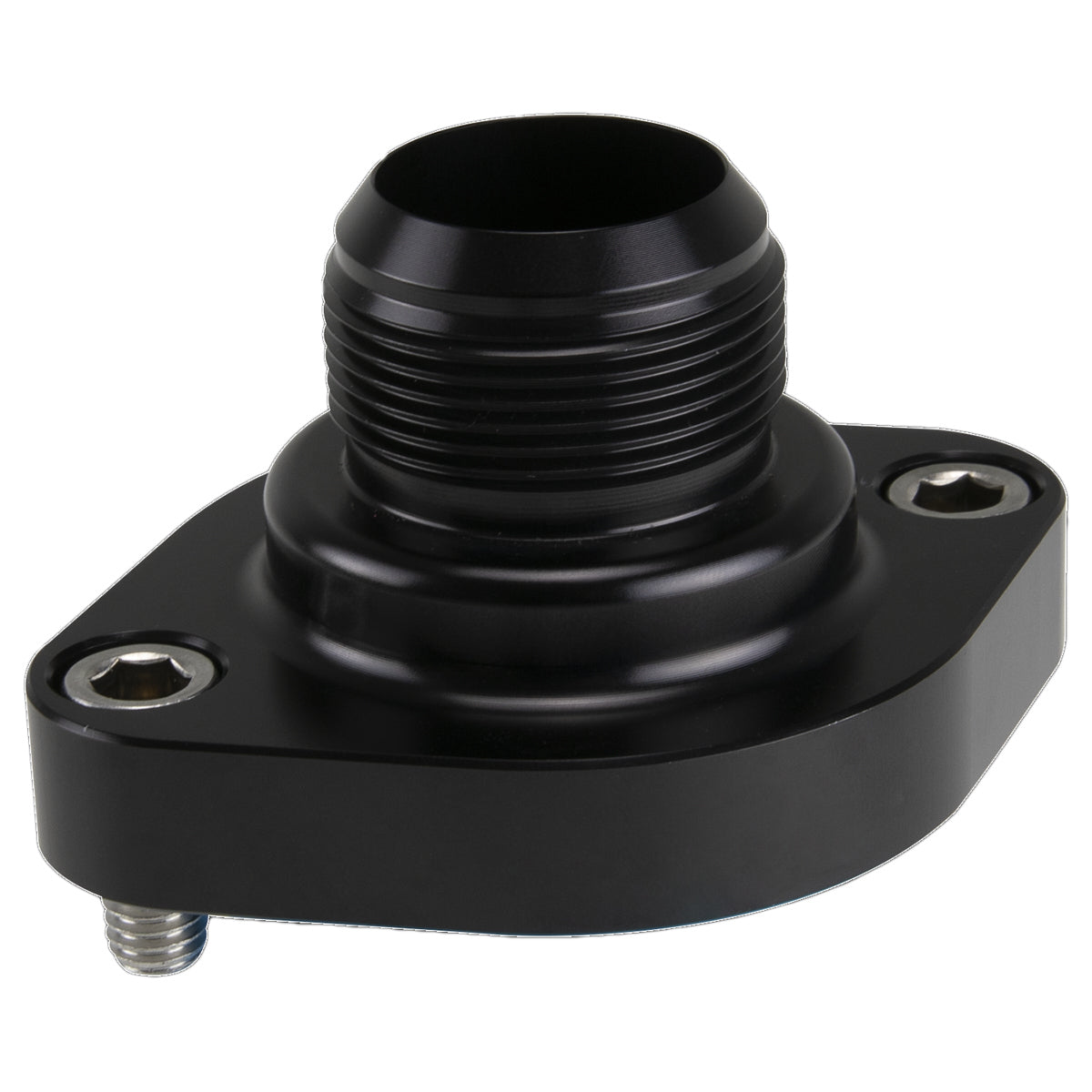 Billet Specialties Straight Water Neck - 20 AN Male - Black - Mopar V8