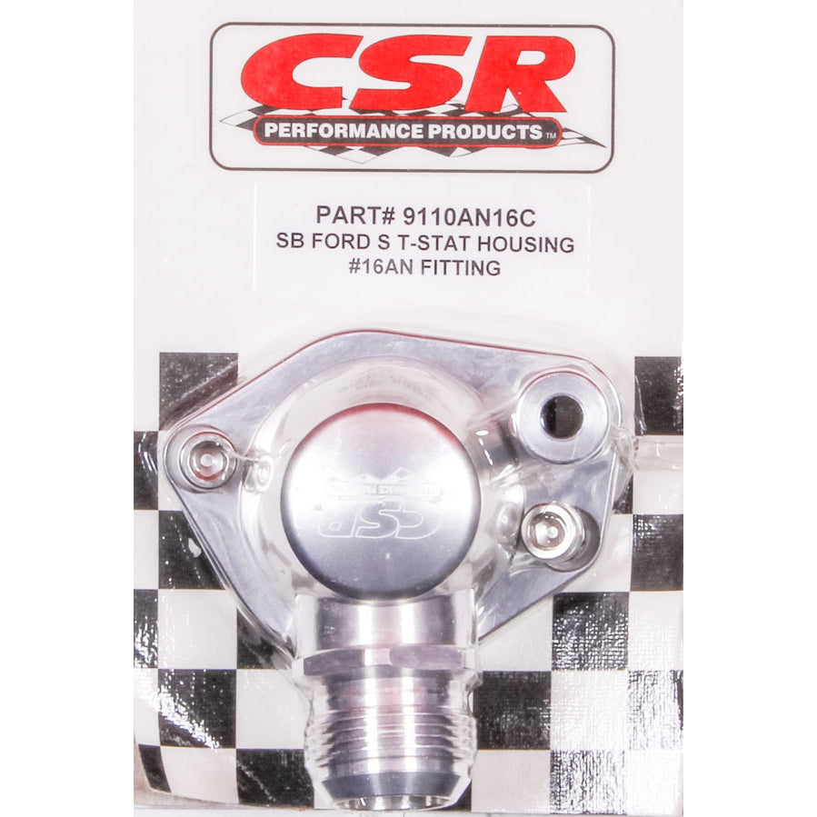 CSR Performance Swivel Thermostat Housing - SB Ford -16 AN Hose