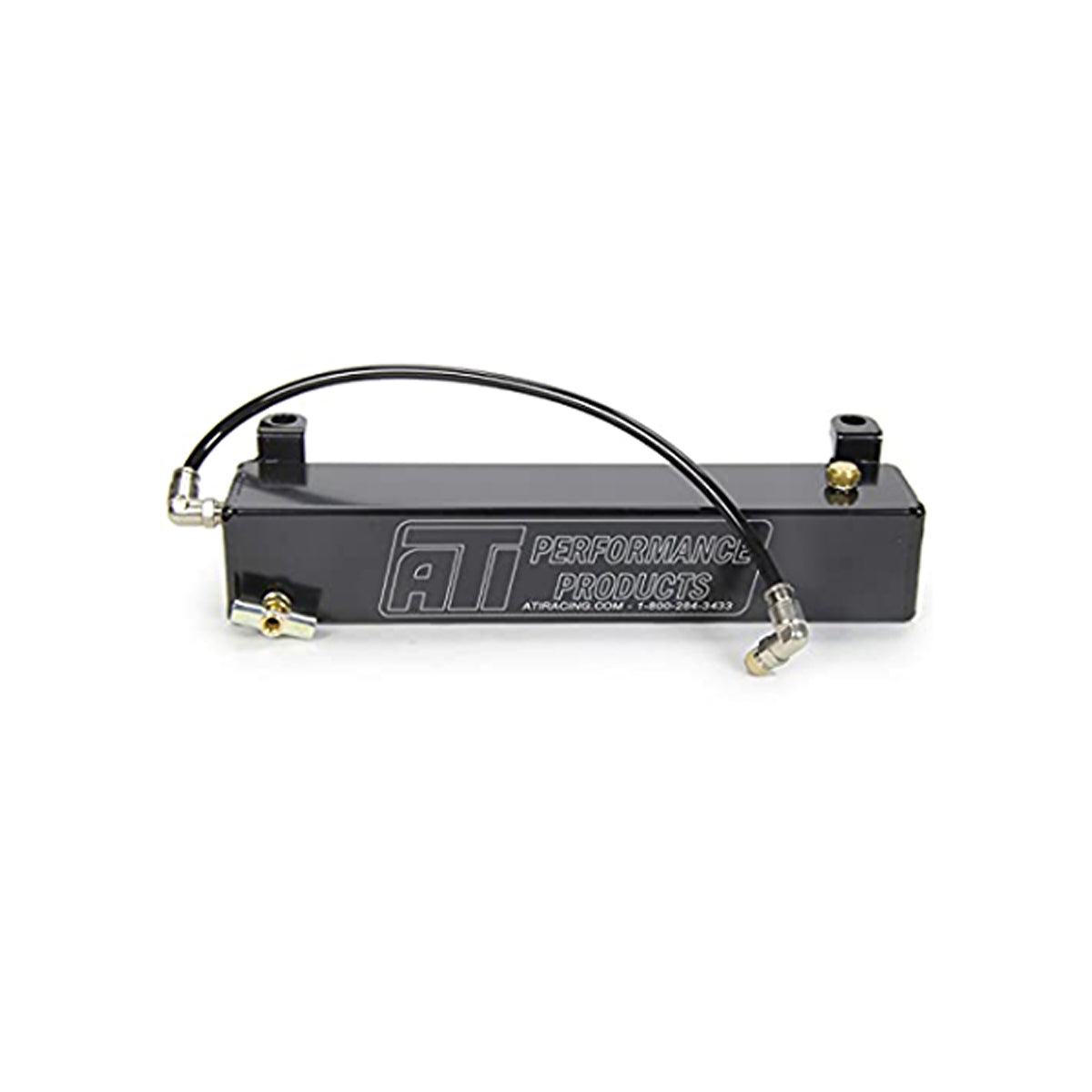 ATI Pro-X Overflow Tank - Transmission Fluid - 1 L - 10 x 2 x 2 in Rectangular - 1/8 in NPT Male Inlet - Black - 4L80E/4L85E