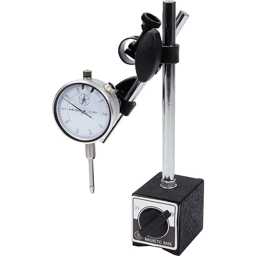 Allstar Performance Dial Indicator Gauge w/ Magnetic Base