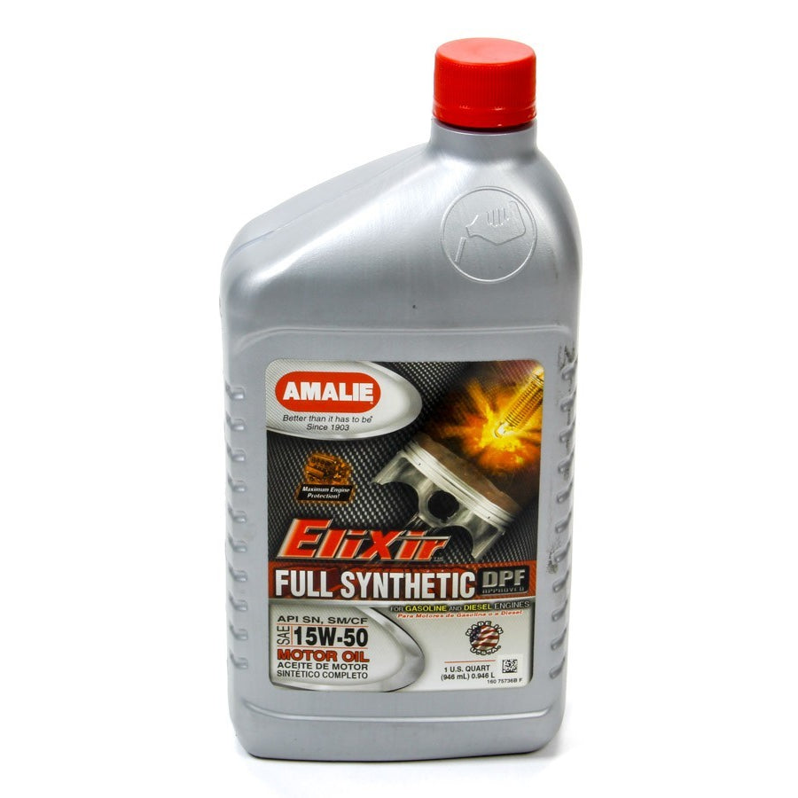 Amalie Elixir Full Synthetic Motor Oil - 15W-50 Oil - 1 Quart Bottle