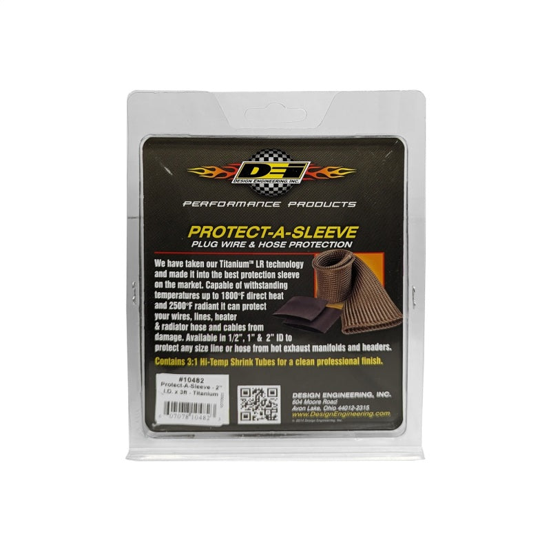 DEI Protect-A-Sleeve Hose and Wire Sleeve 2" ID 3 ft Woven Titanium - Silver