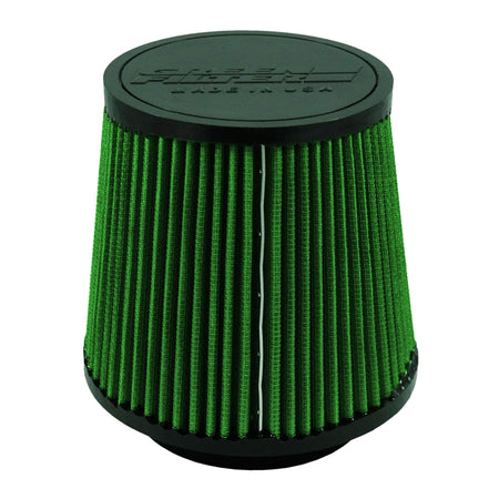 Green Filter Conical Air Filter Element - 6 in Diameter Base - 4.75 in Diameter Top - 6 in Tall - 3.75 in Flange - Green