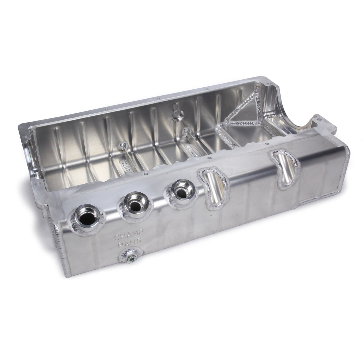 Champ Pans SB Chevy Dry Sump Oil Pan w/ Dart Block #12AN ORB