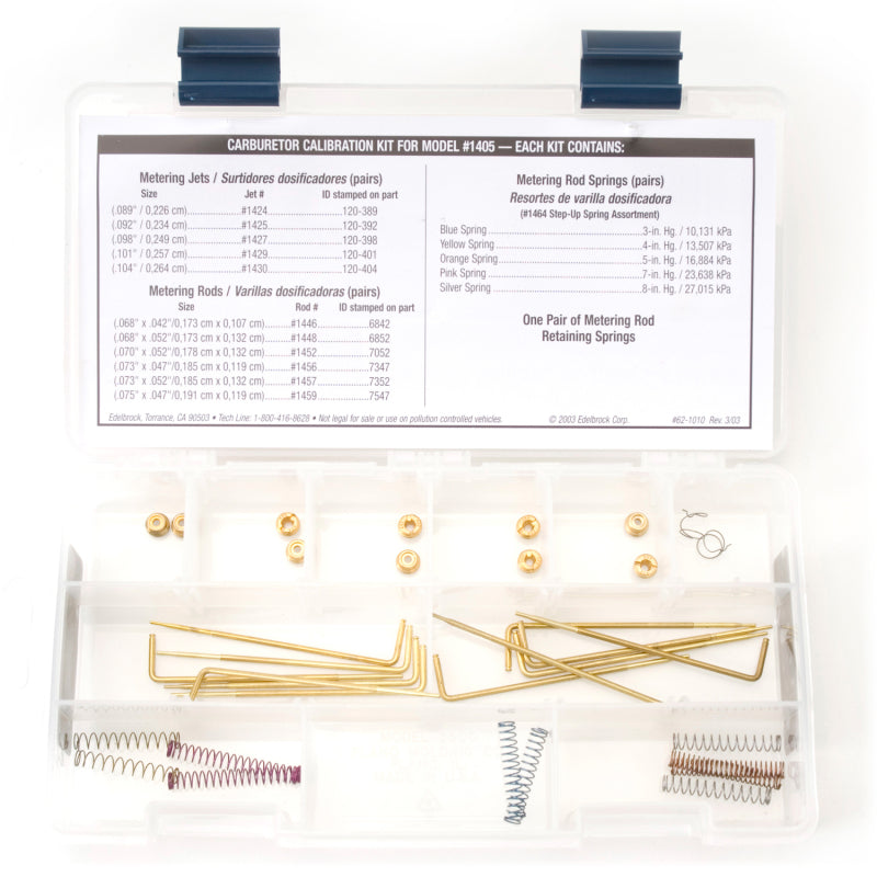 Edelbrock Performer Series Carburetor Calibration Kit - For (1405) Carburetor