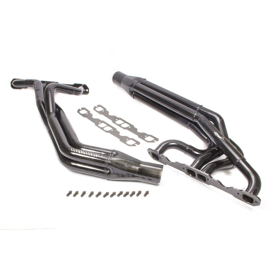 Schoenfeld SB Chevy Dirt Late Model Crate Motor Headers - 1 5/8" - 1 3/4" - 1 7/8" (24" to I/S Collector) Tube Diameter
