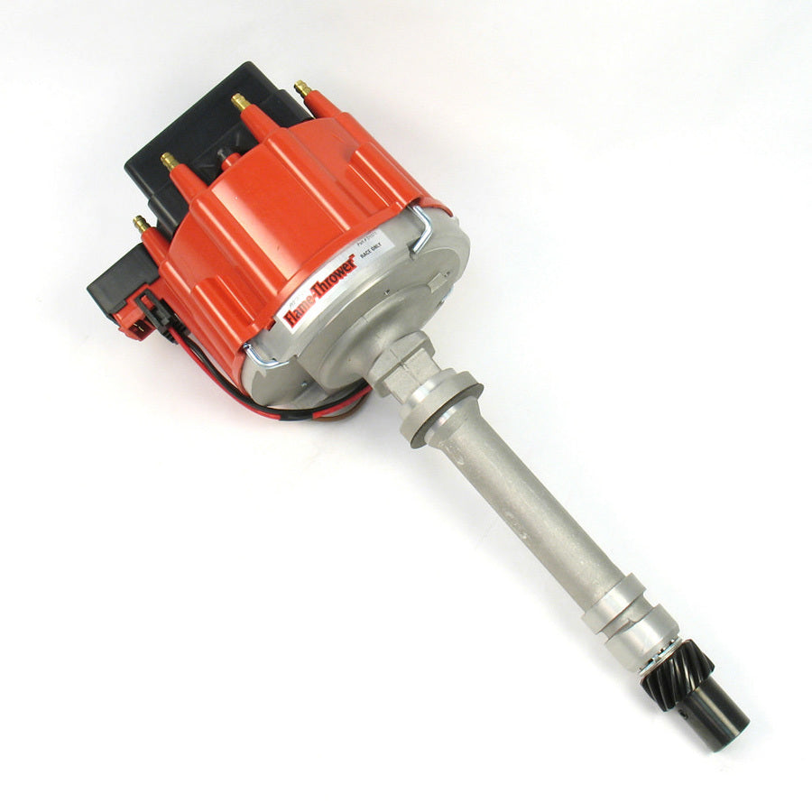 PerTronix Flame-Thrower Race HEI Distributor - Mechanical Advance - Red Cap - Chevy Big, SB