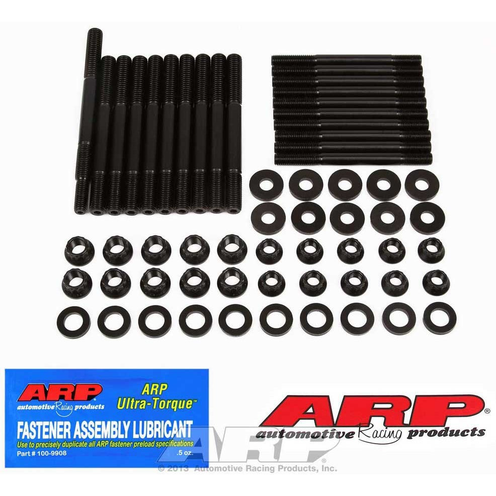 ARP Main Stud Kit - 12 Point Nuts - 4-Bolt Mains - Chromoly - Black Oxide - Without Windage Tray - Ford Modular