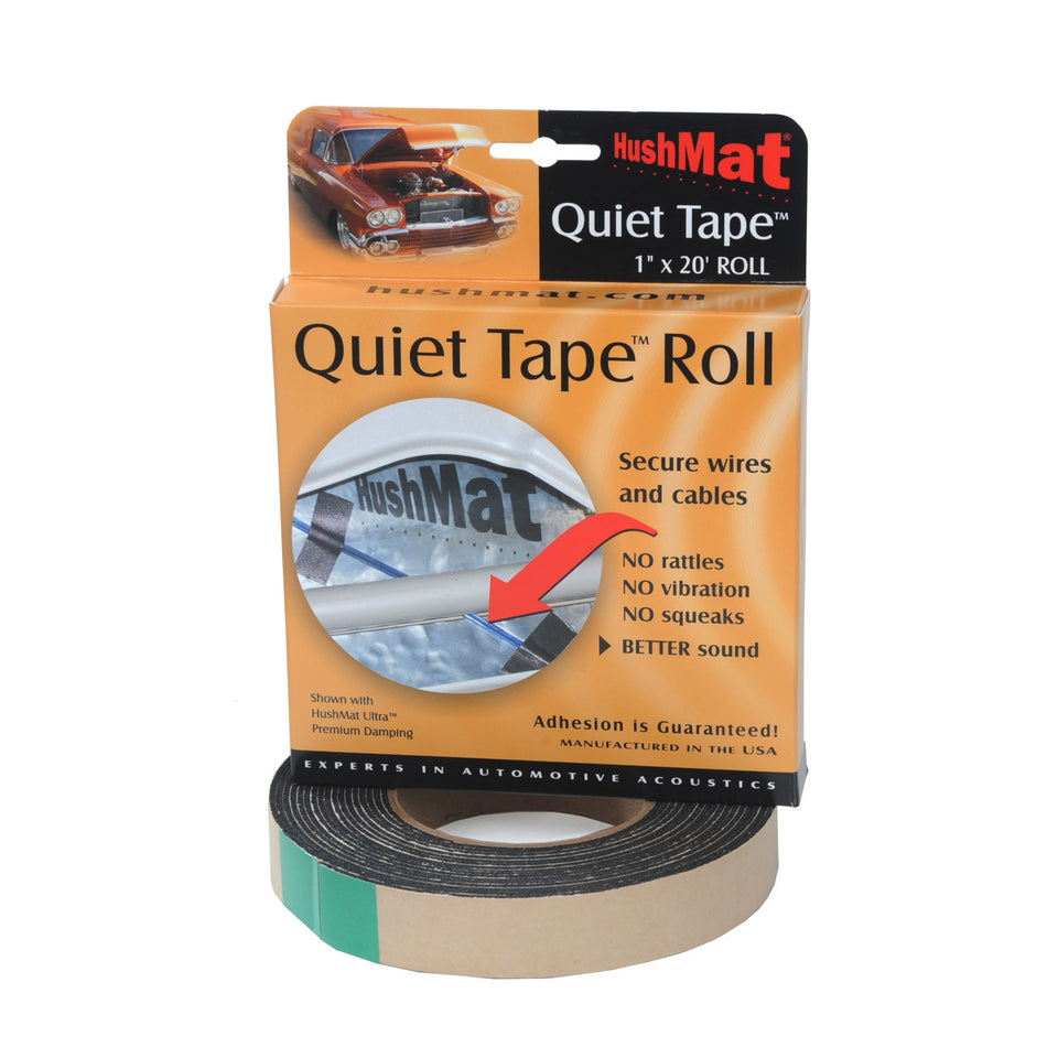 Hushmat Quite Tape Sound Barrier Tape 1" Wide 20 ft Roll Self Adhesive Backing - Foam