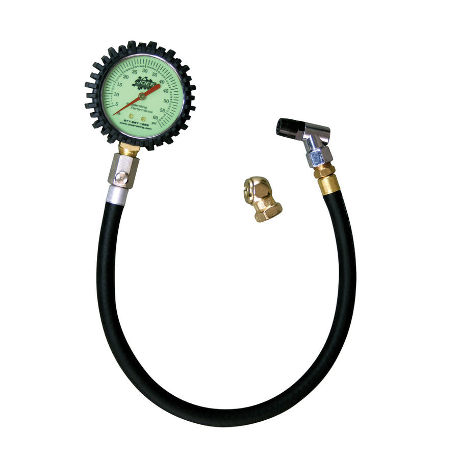 JOES Glow-In-The-Dark Tire Pressure Gauge - 0-60 PSI