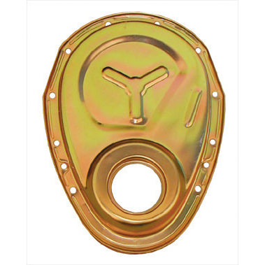 Milodon SB Chevy Reinforced Steel Timing Cover - Gold