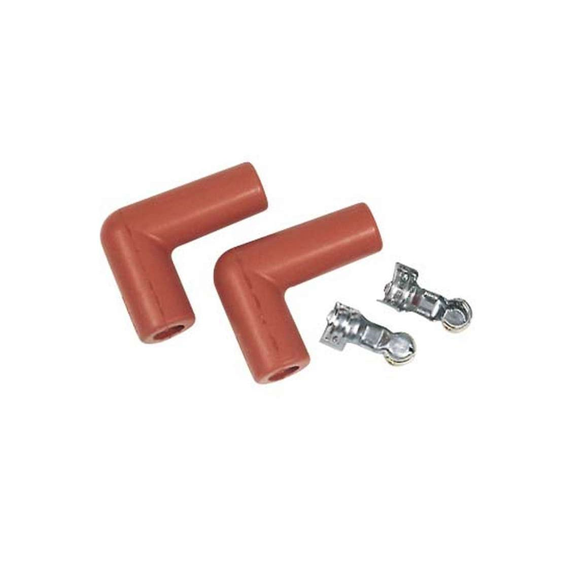 MSD 90° Pro Race High Temp Spark Plug Boots & Terminals (2 Pack)