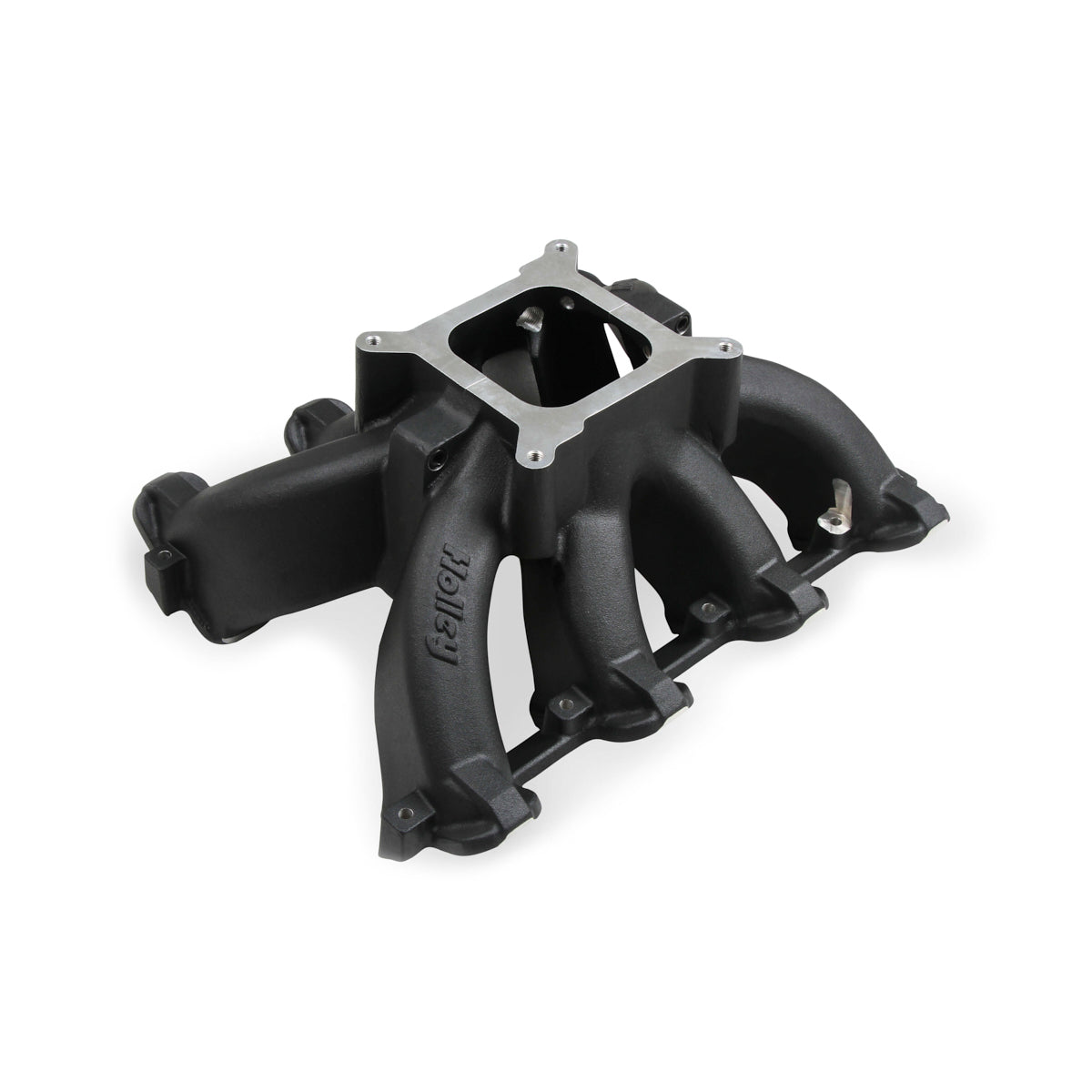 Holley EFI LS Split Intake Manifold - Square Bore - Single Plane - Black Ceramic - LS1/LS2/LS6 - GM LS-Series