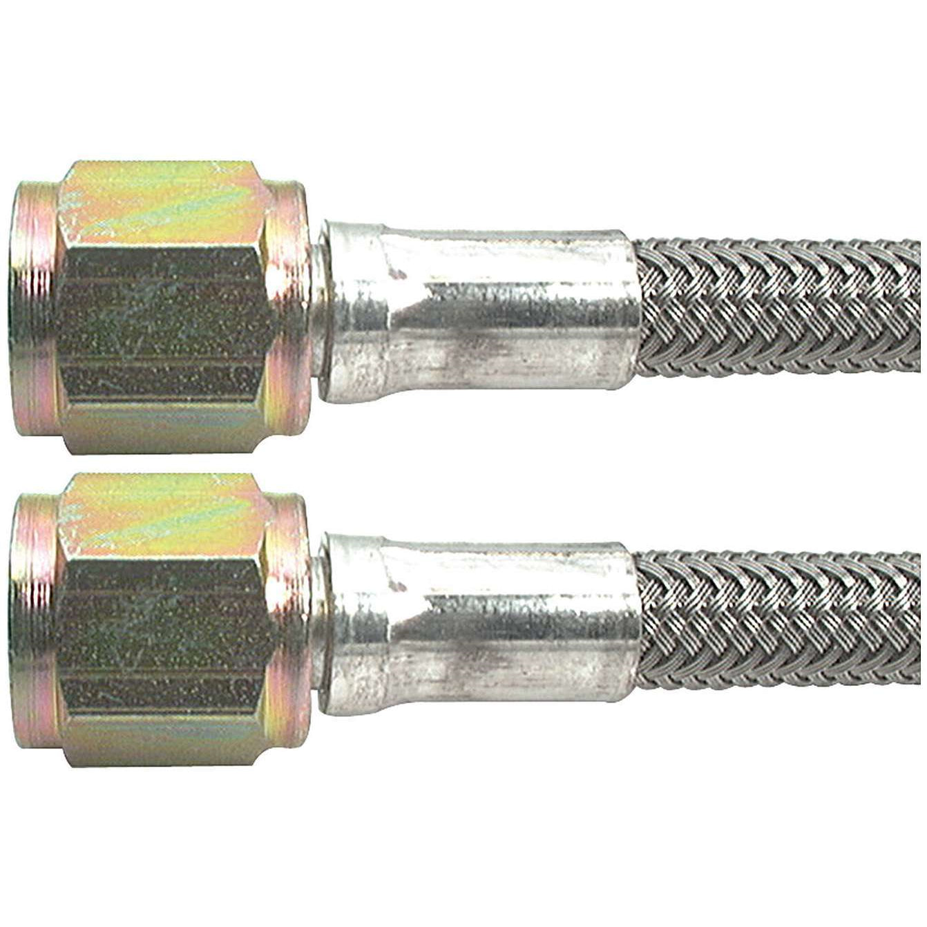Allstar Performance 48" -4 Braided Stainless Steel Line w/ -4 Straight Ends (5 Pack)