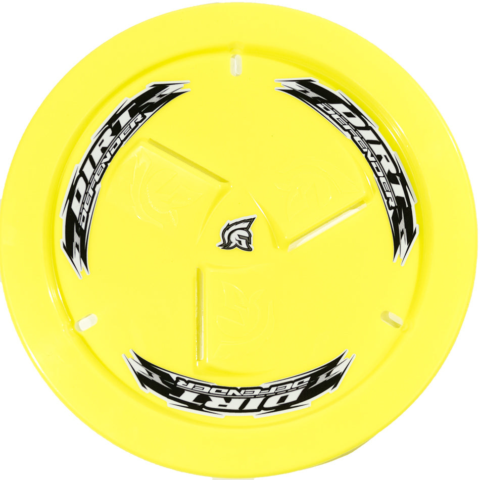 Dirt Defender Quick Release Fastener Mud Cover Vented Cover Only Plastic - Fluorescent Yellow