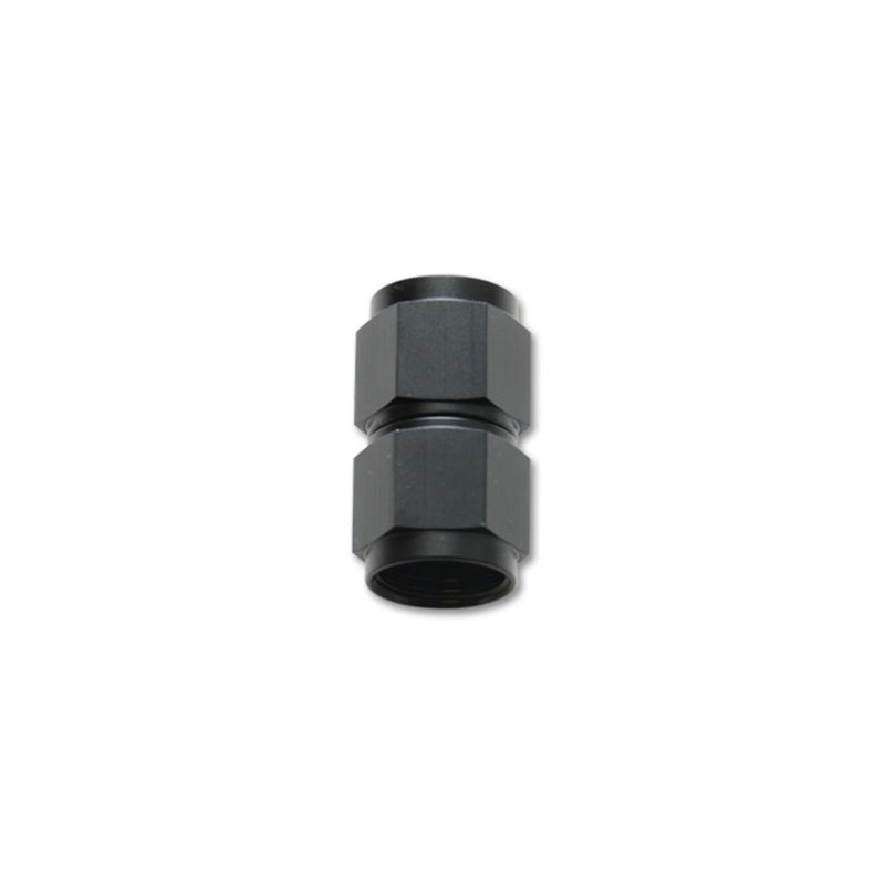 Vibrant Performance Straight Adapter - 12 AN Female to 12 AN Female - Aluminum - Black Anodize