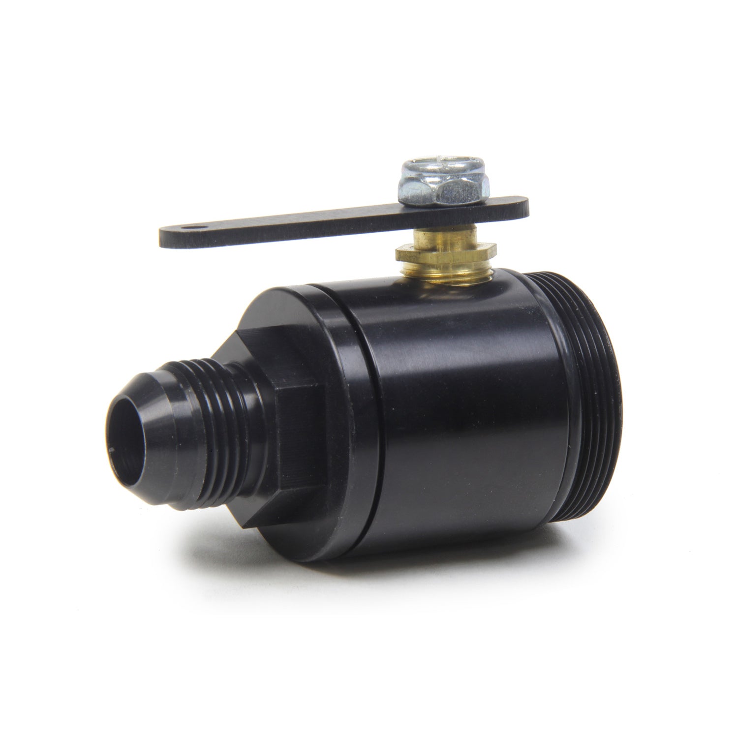 MPD Fuel Shutoff Valve - In-Line - 12 AN Male Inlet - 12 AN Male Outlet - Aluminum - Black