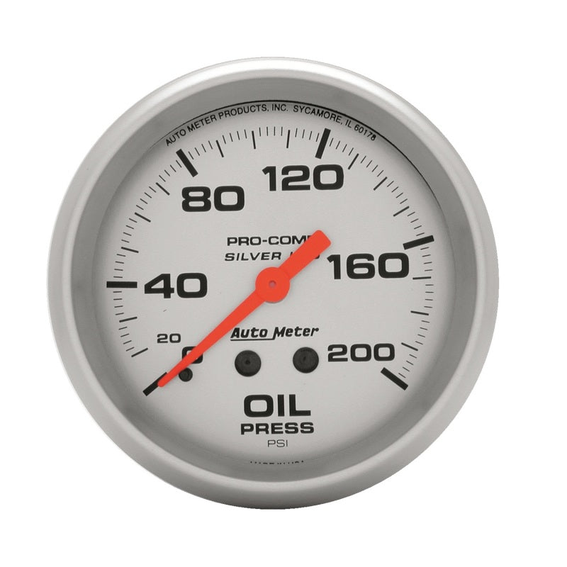 Auto Meter Liquid-Filled Oil Pressure Gauges - 2-5/8" - 0-200 PSI