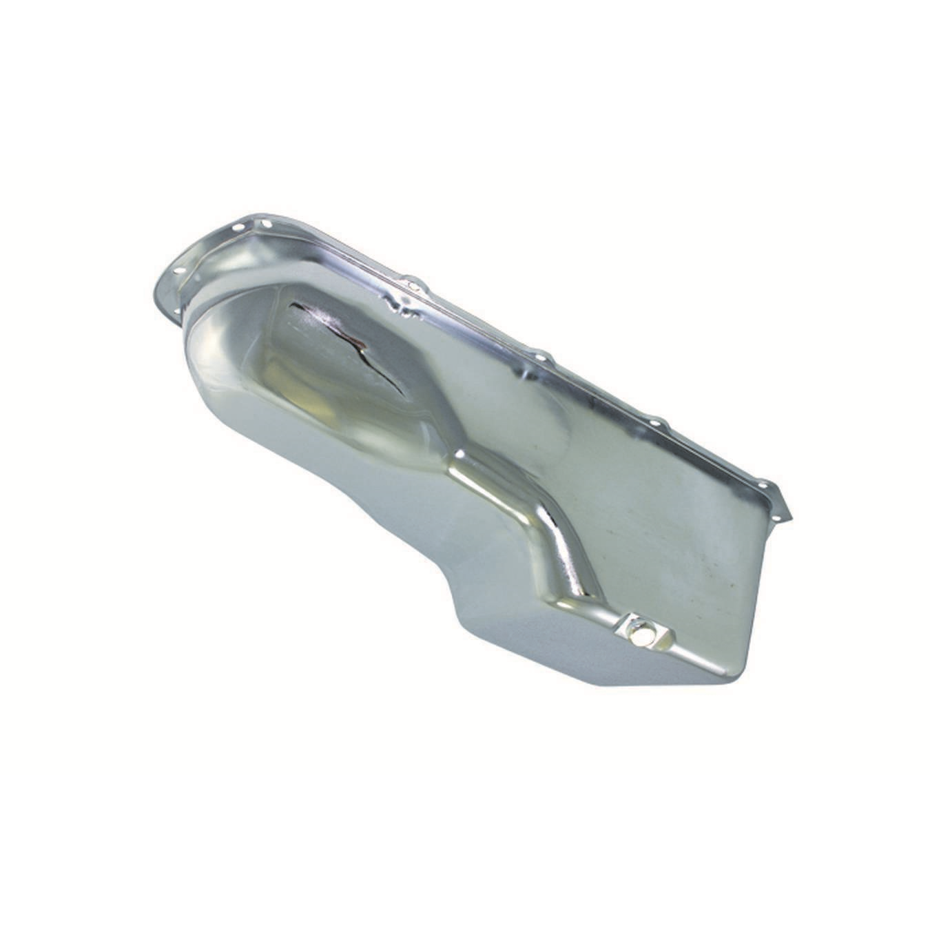 Specialty Products Rear Sump Oil Pan - Stock Depth - Stock Capacity - Chrome - Pontiac V8
