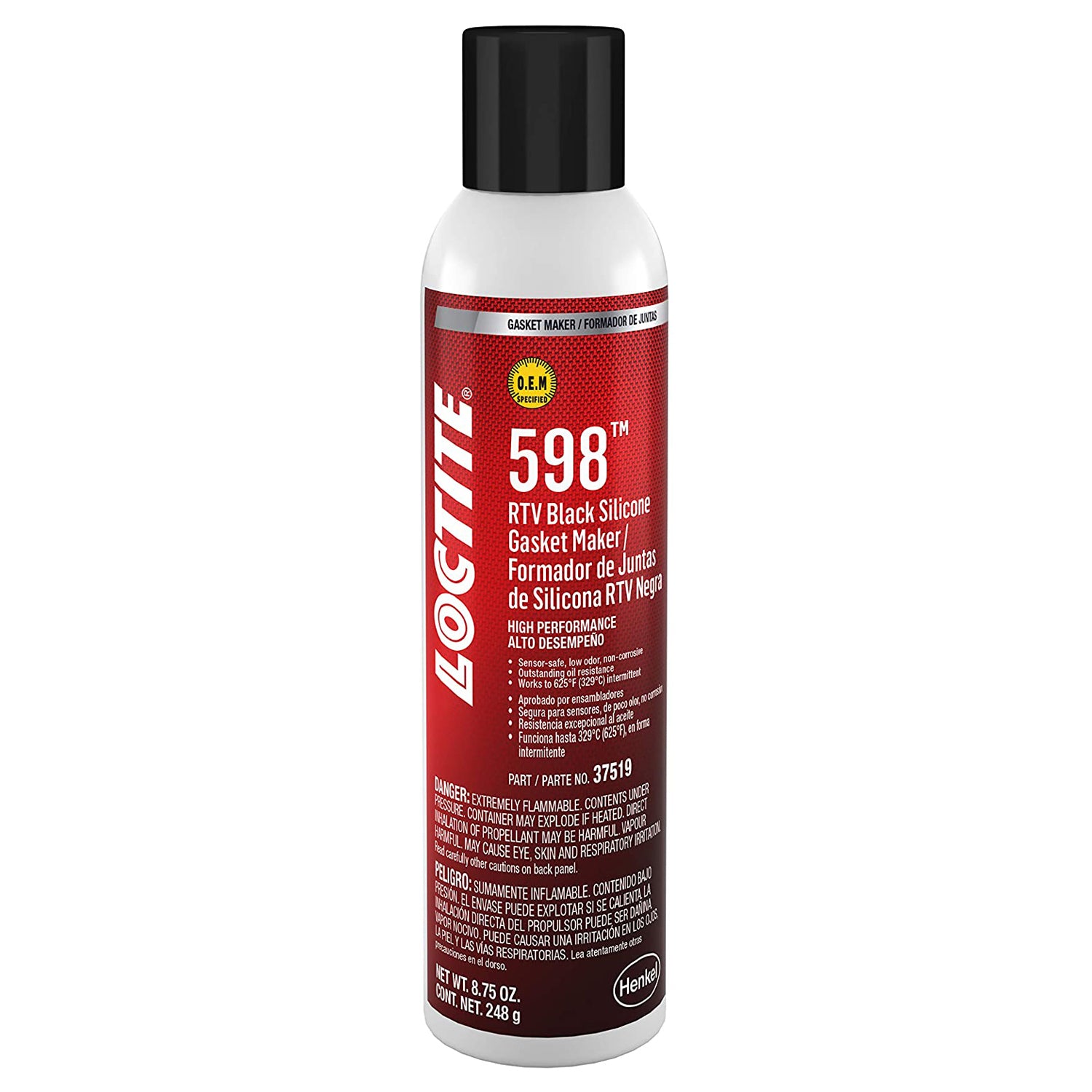 Loctite Black RTV 598 Sealant - Silicone - 8.75 oz. Aerosol