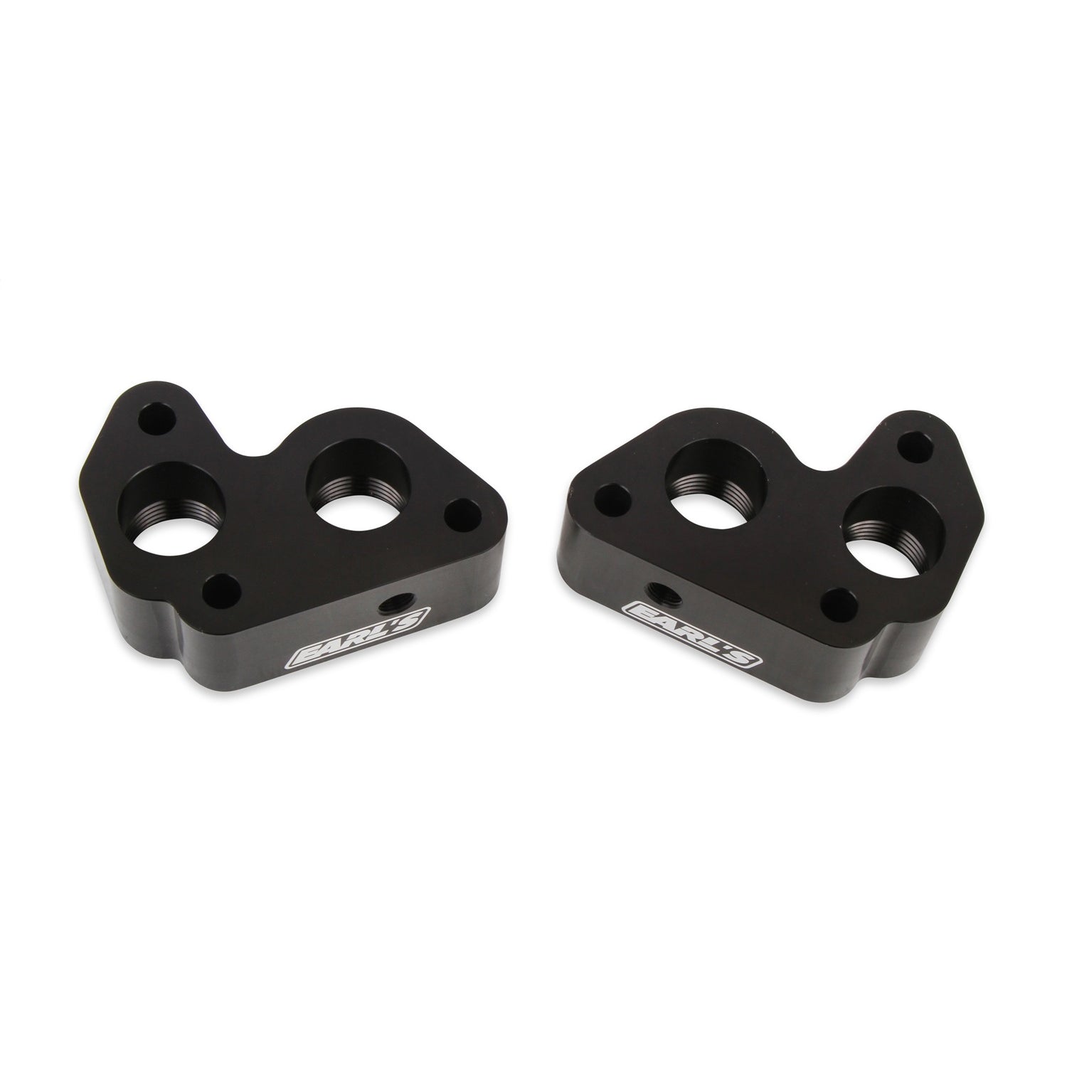 Earl's GM LS Remote Water Pump Adapters - Black (2 Pack)