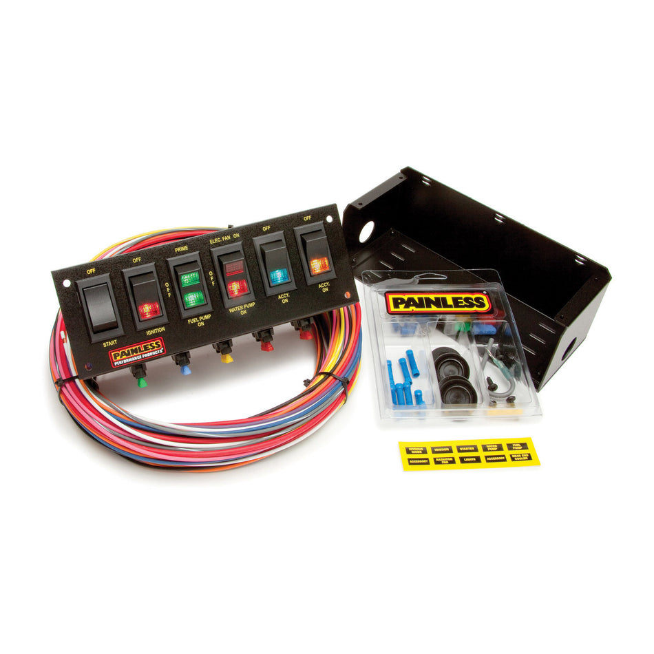 Painless Performance 6 Switch Panel w/ Harness