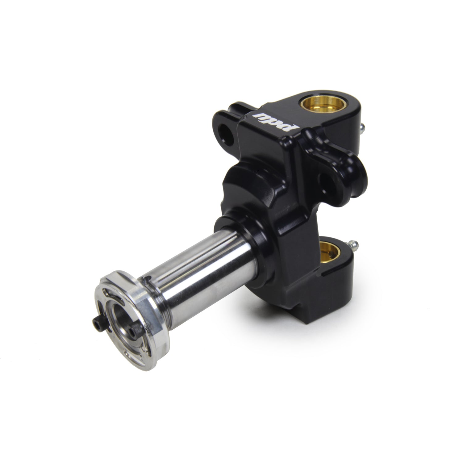 MPD Spindle - 10 Degree Steel Snout - Steel Locknut Included - 2 Ear - Aluminum/Steel - Black/Natural - Midget