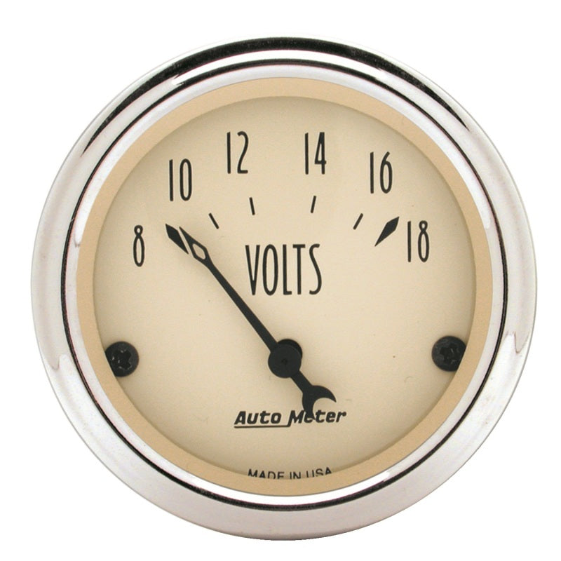 Auto Meter Antique Beige Voltmeter Gauge - 2-1/16"
