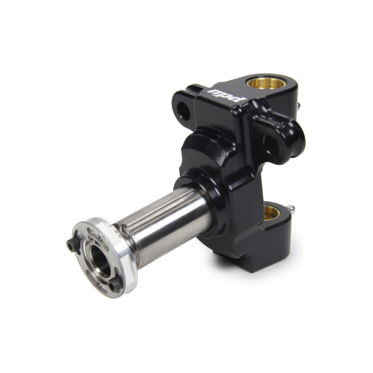 MPD Spindle - 10 Degree Titanium Snout - Steel Locknut Included - 2 Ear - Aluminum/Titanium - Black/Natural - Midget