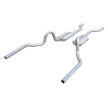 Pypes Turbo Pro Header-Back Exhaust System - Dual Rear Exit - 2-1/2 in Diameter - GM A-Body 1964-72