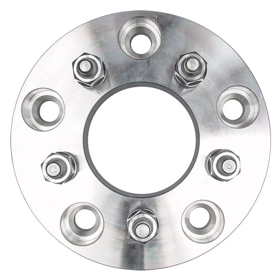 Trans-Dapt 5 x 5.50 in to 5 x 4.50 in Wheel Adapter - 12 mm x 1.50 Stud Thread - 1-1/4 in Thick - Billet Aluminum - Pair