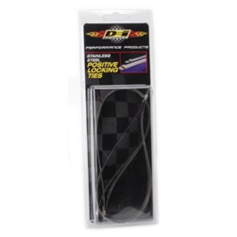 DEI Locking Exhaust Wrap Ties - 7 mm Wide - 14 in Long - Heat Resistant - Set of 4