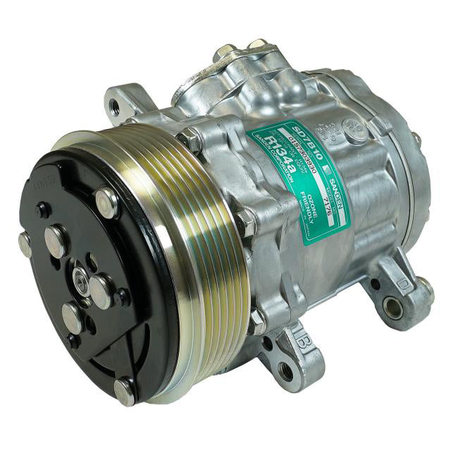 Vintage Air Sanden SD-7B10 Air Conditioning Compressor - R-134A - 6 Rib Serpentine Pulley - Universal