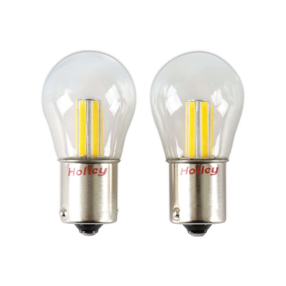Holley Retrobright LED Turn Signal - Classic White - 1156 Style (Pair)