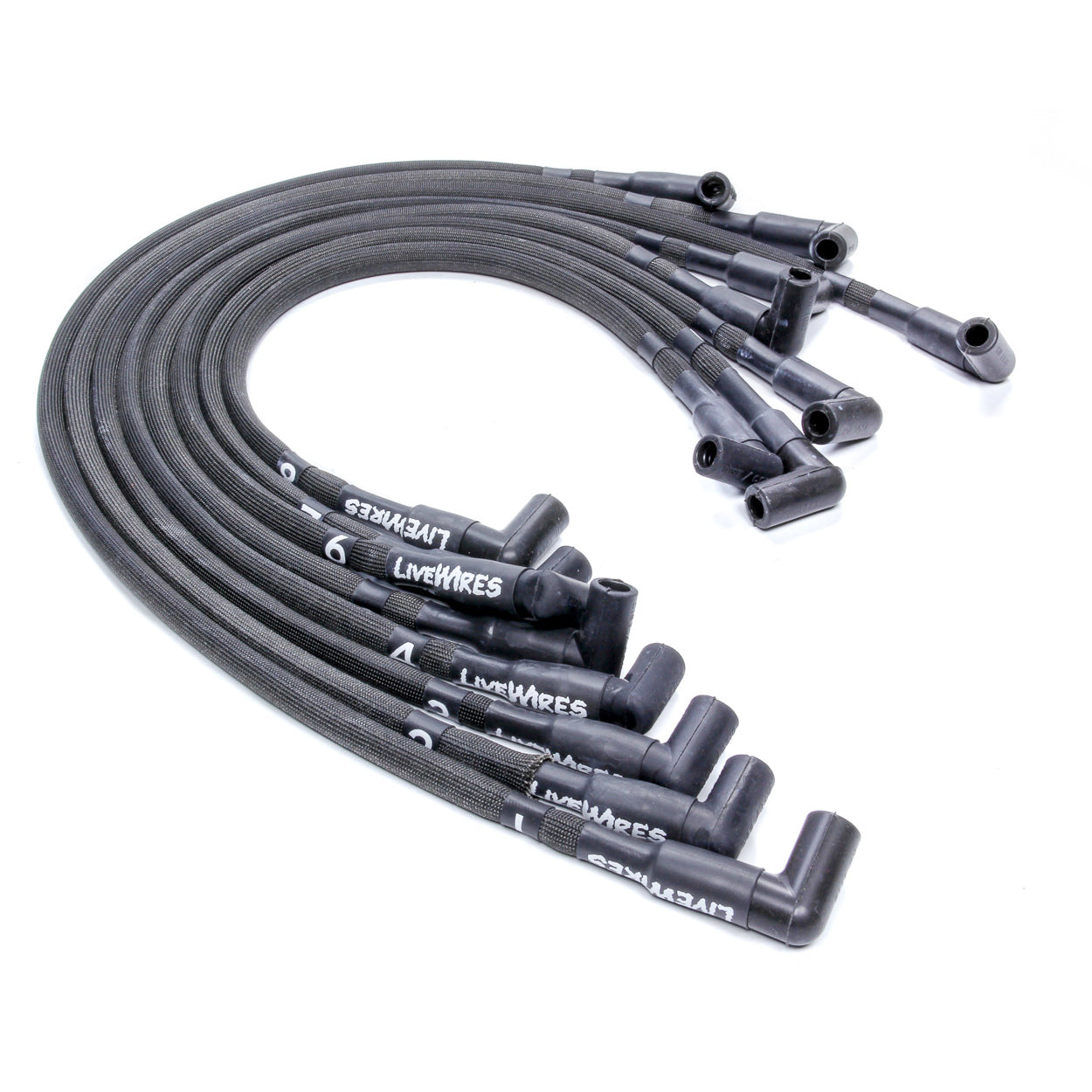 Performance Distributors D.U.I. Live Wires SBC Over V/C HEI 90 Deg Black