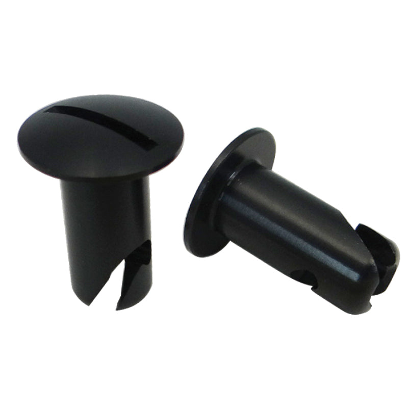 Moroso Oval Head Quick Turn Fastener - Slotted - 5/16 x 0.500 in Body - Black Paint - Set of 10