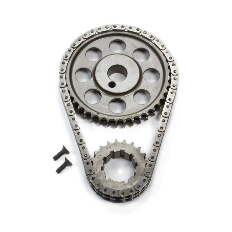 Rollmaster / Romac Gold Series Double Roller Timing Chain Set - Keyway Adjustable - Needle Bearing - Billet  - Small Block Ford