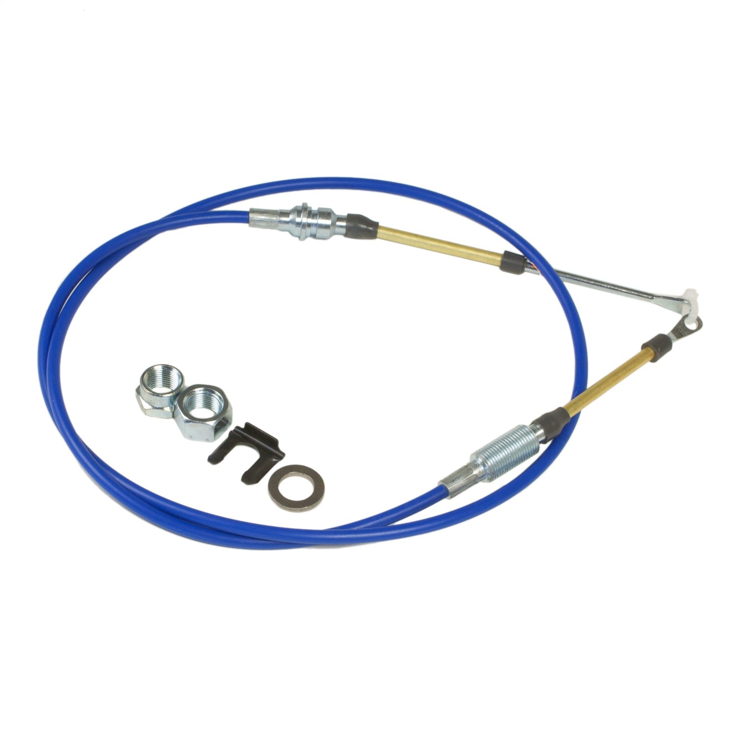 Hurst Shifter Cable - 5 ft Long - Stainless Cable - Plastic Liner - Blue - Hurst Quarter Stick