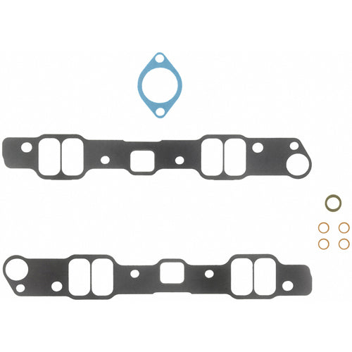 Fel-Pro Intake Manifold Gasket - 1.128 x 2.06 in Rectangular Port - Steel Core Laminate - Pontiac V8