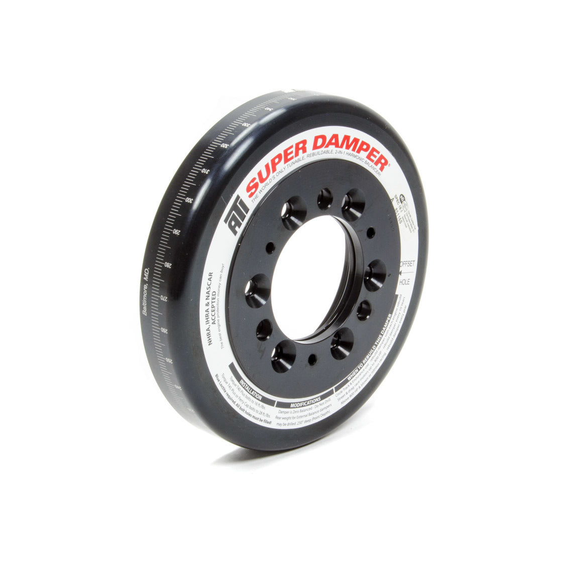 ATI Products 7.074" OD Harmonic Balancer Shell SFI-18.1 Aluminum Black - ATI Super Damper