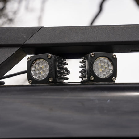 Rigid Industries Roof Rack Light Mount - Double Light Mount - Stainless - Black - Ford Compact SUV 2021 (Pair)