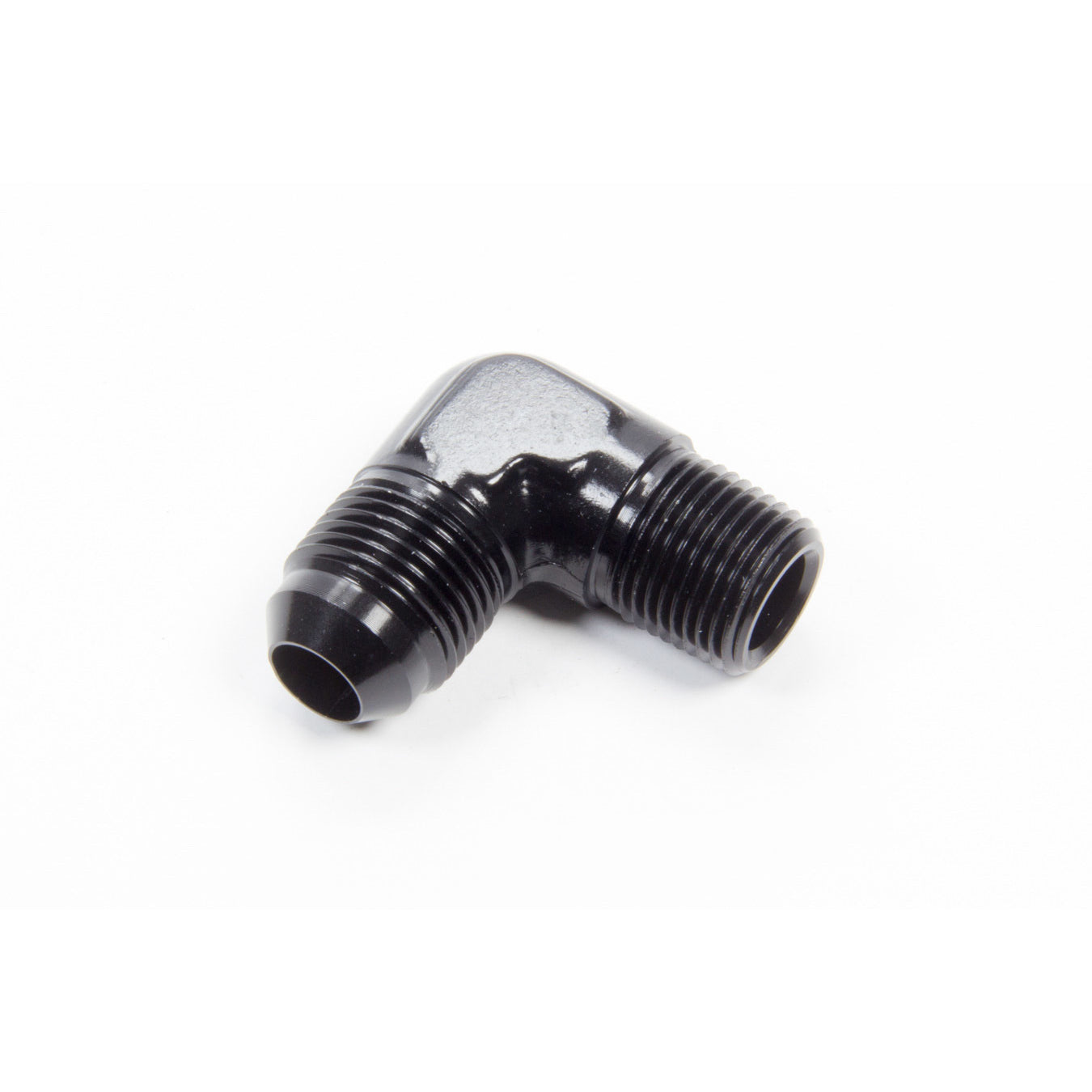 Aeroquip Black Aluminum 90 -08 AN to 3/8" NPT Adapter