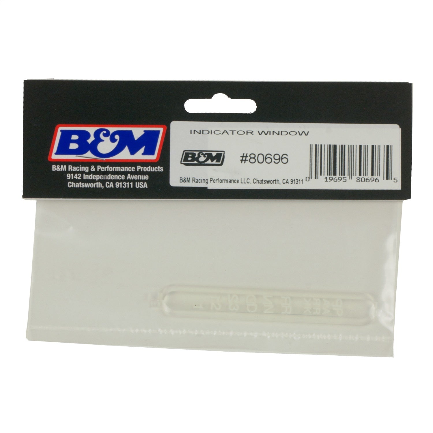 B&M Shift Indicator Window - Clear - White Lettering - B&M Mega / Sport Shifters - Pair