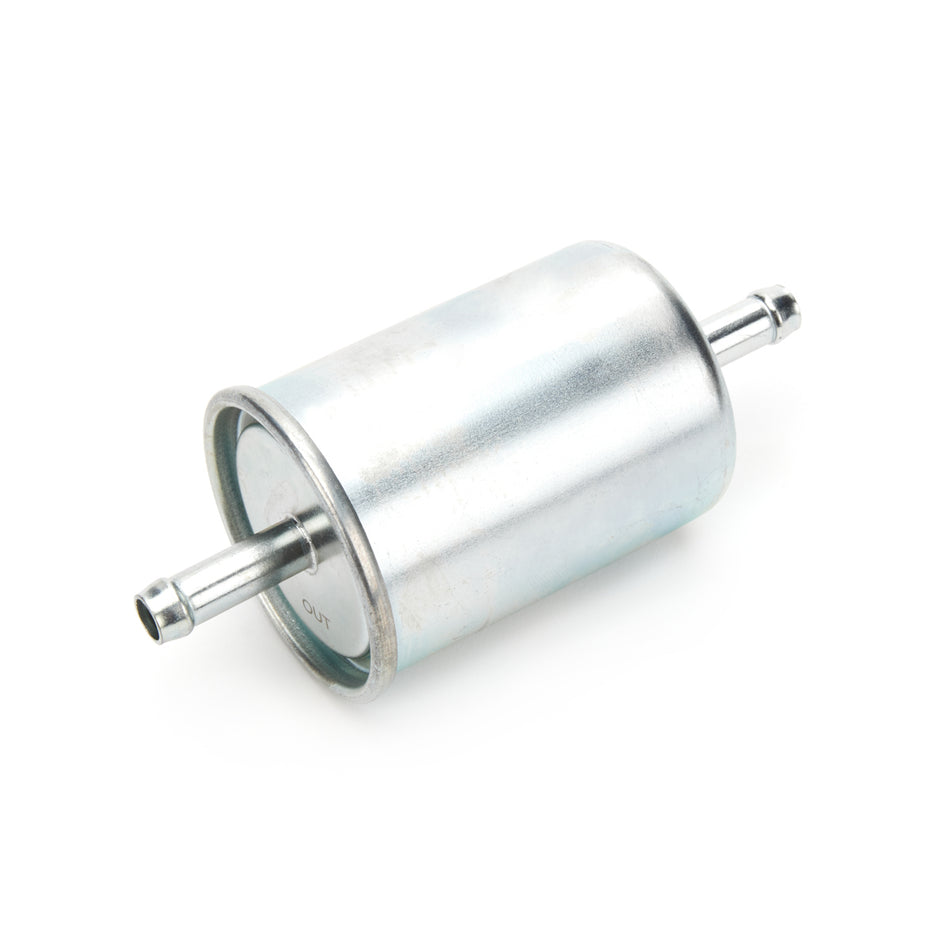 Specialty Products In-Line Fuel Filter - 5 Micron - 3/8 in Hose Barb Inlet - 3/8 in Hose Barb Outlet - Zinc Oxide