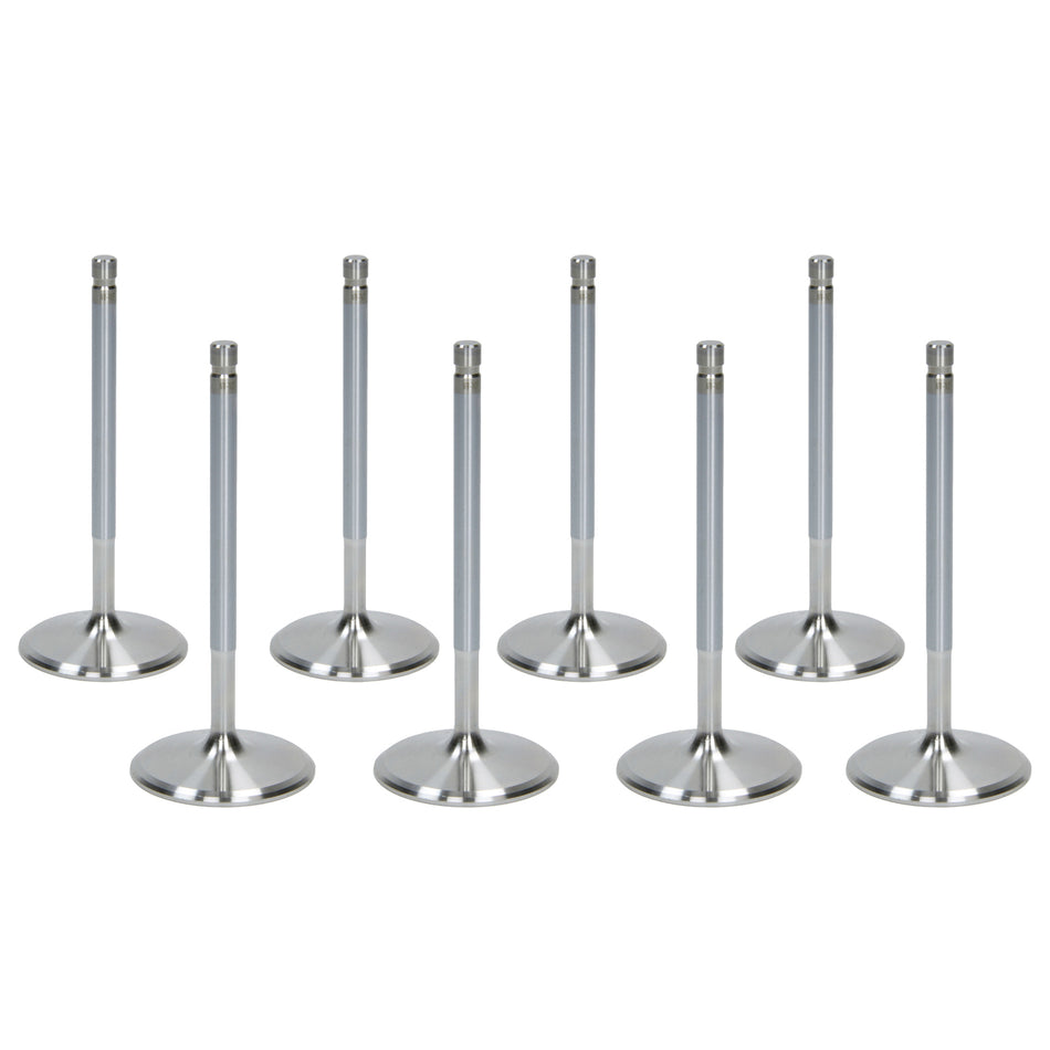 AFR Exhaust Valve - 1.600 in Head - 8 mm Valve Stem - 5.030 in Long - Stainless - Small Block Chevy/Ford (Set of 8)