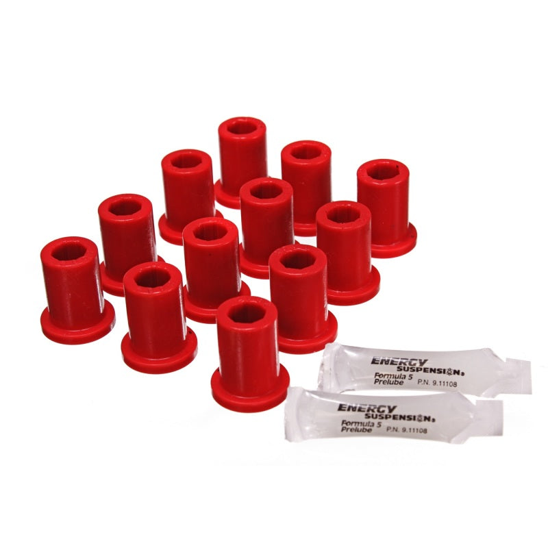 Energy Suspension Hyper-Flex Front Leaf Spring Bushing Kit - Red - Toyota Land Cruiser 1969-80
