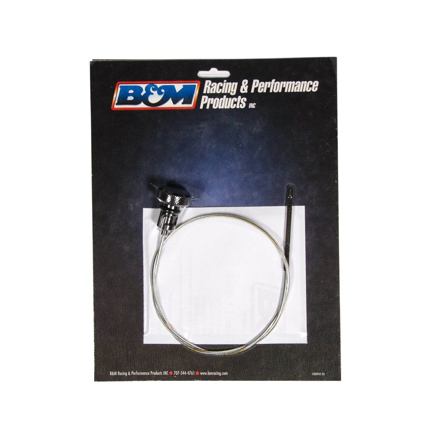 B&M Locking Transmission Dipstick 33.8" Long Aluminum/Steel Black Anodize/Natural - NAG-1