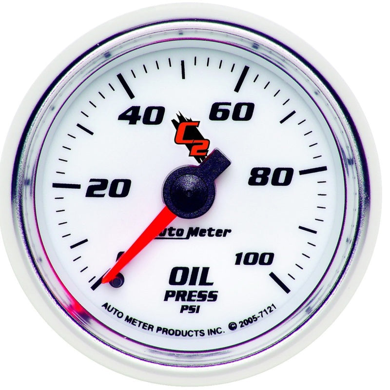 Auto Meter C2 Mechanical Oil Pressure Gauge - 2-1/16"