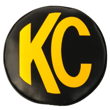 KC HiLiTES Yellow KC Daylighter Logo Light Cover - Plastic - Black - 6" KC Lights